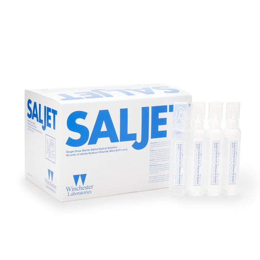 Winchester Laboratories Saljet Sterile Saline Solution, 40 Vials per Box 64938-009-01, 1 Each