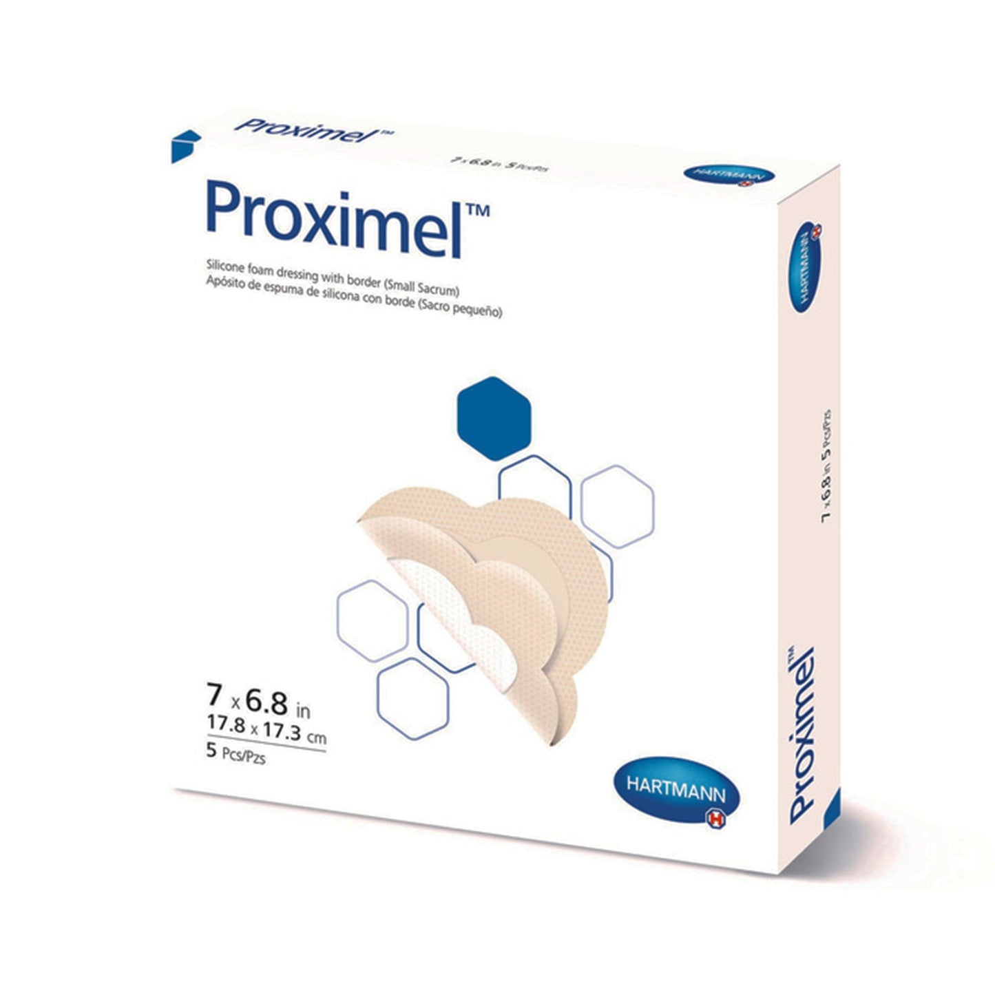 Foam Dressing Proximel® 6-4/5 X 7 Inch With Border Waterproof Film Backing Silicone Adhesive Sacral Sterile 14600000