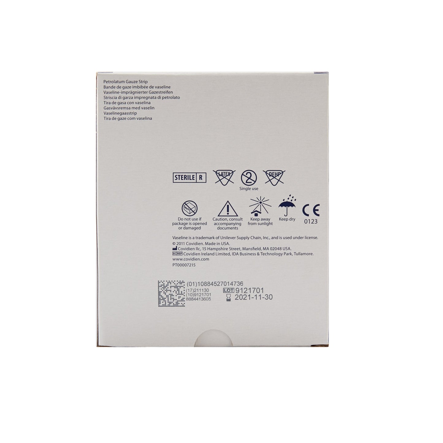 Vaseline™ Petrolatum Impregnated Dressing, 3 x 9 Inch 8884413605