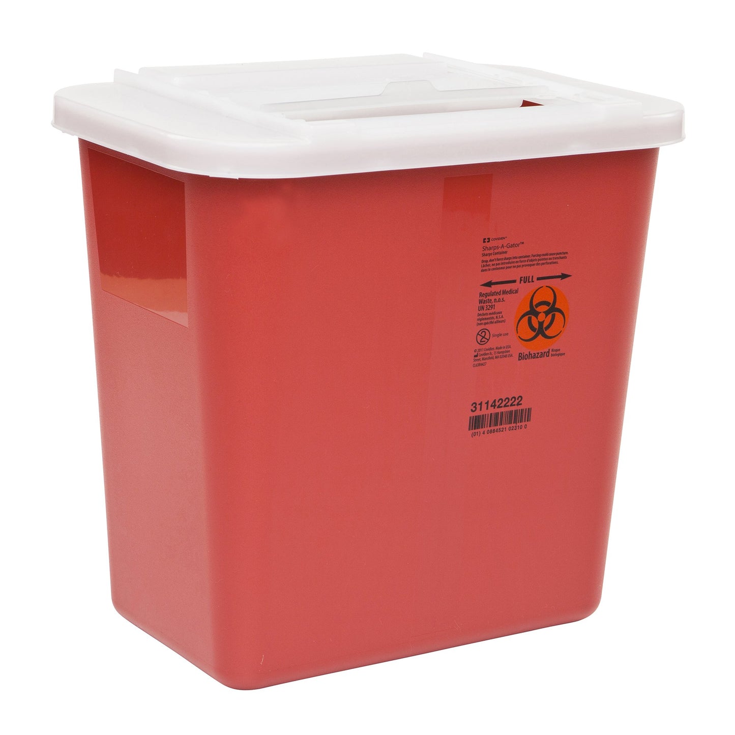 Sharps-A-Gator™ Sharps Container, 2 Gallon, 10-1/4 x 7 x 10-1/2 Inch 31142222