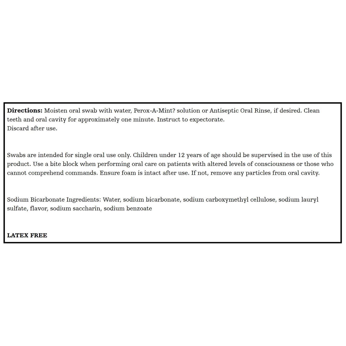 Toothette Plus Oral Swabsticks Foam Tip, Green, 6 Inch, Individually Wrapped 6076