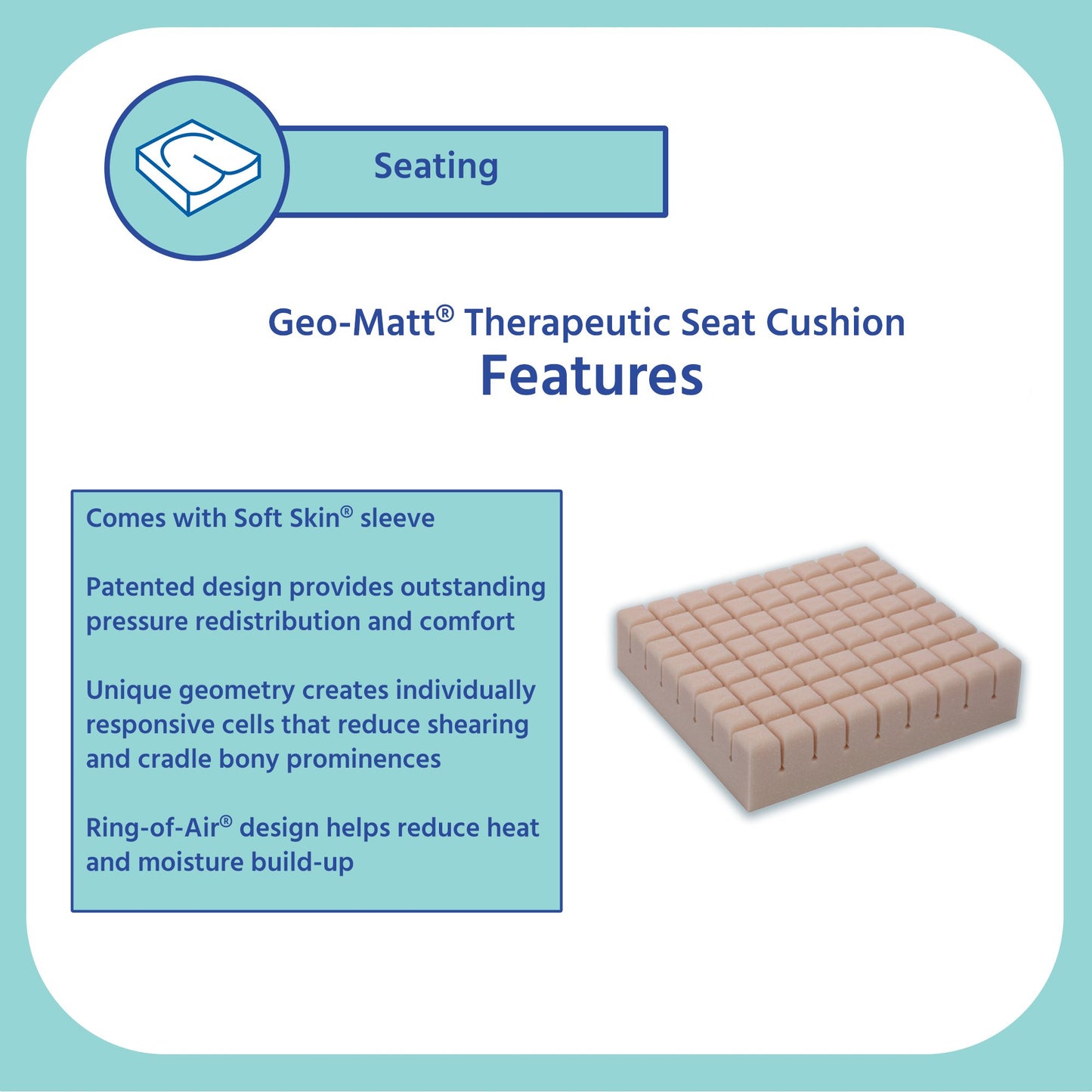 Geo-Matt® Therapeutic Seat Cushion 50746-050