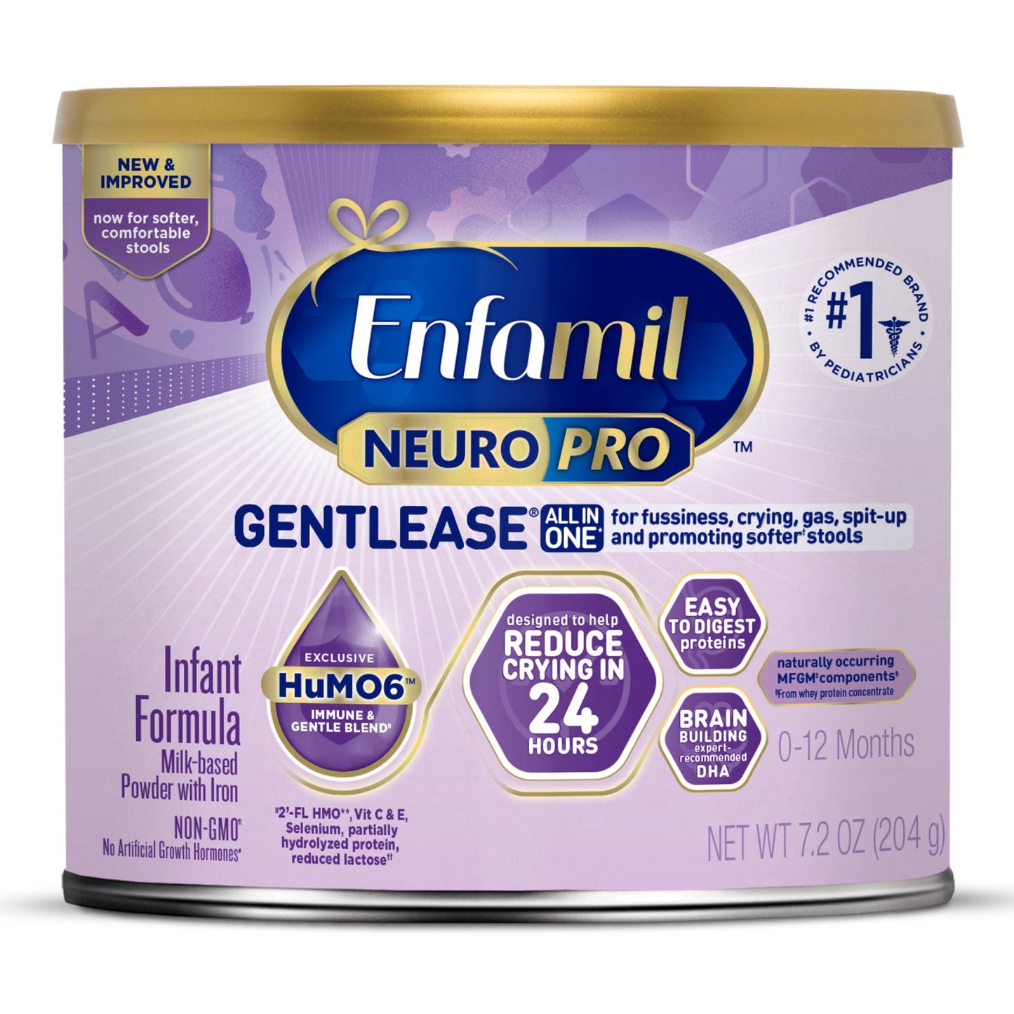 Infant Formula Enfamil NeuroPro™ Gentlease® Unflavored 7.2 oz. Can Powder Milk-Based Crying / Spitup 133039