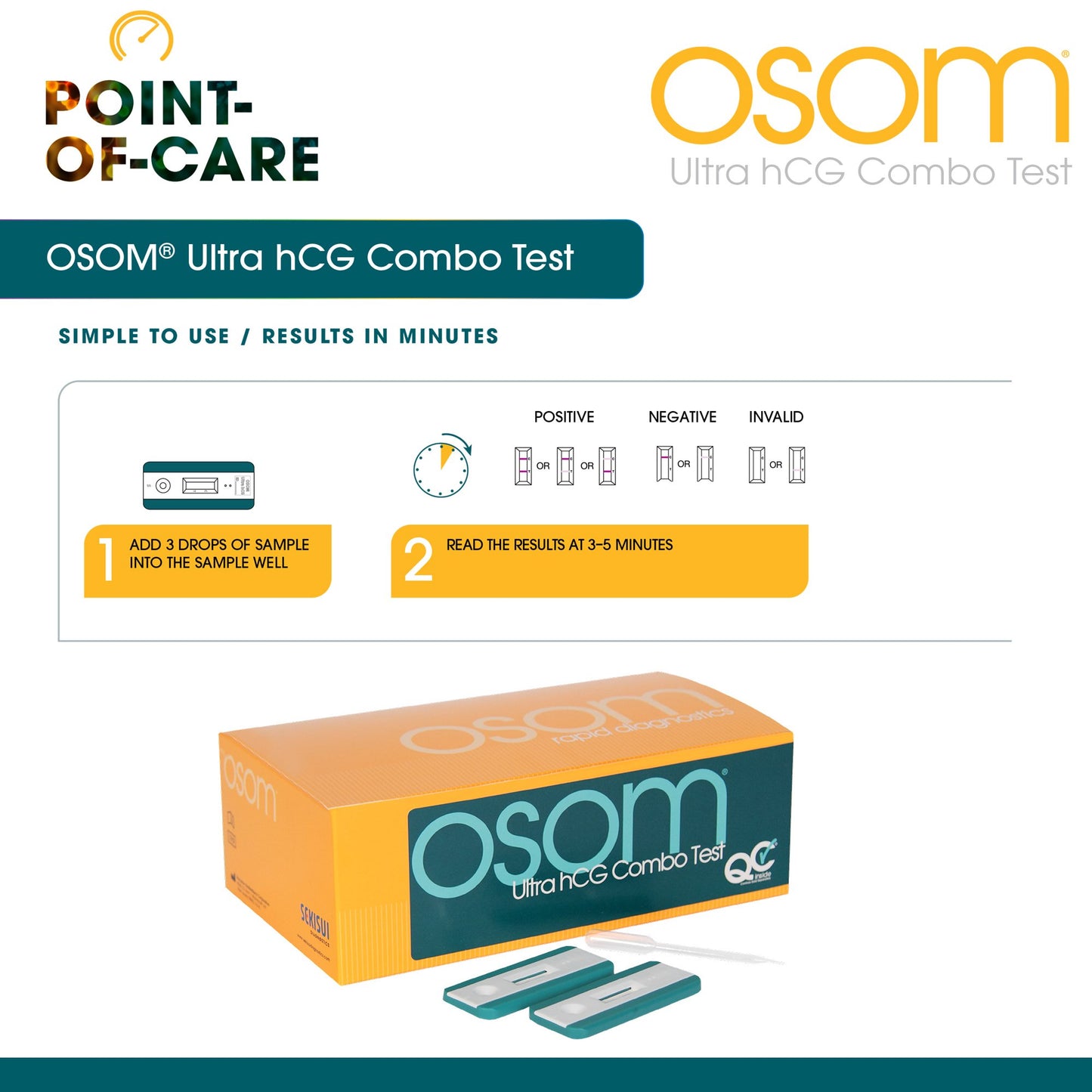 OSOM® Ultra hCG Combo Pregnancy Fertility Reproductive Health Test Kit 1004
