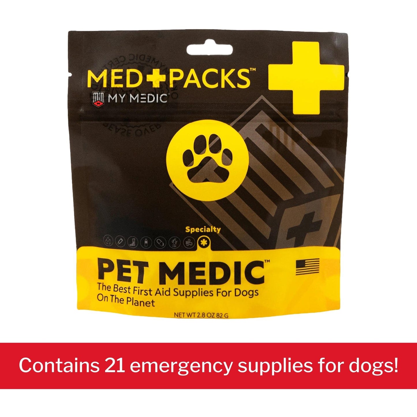 Med Packs™ First Aid Kit for Pets – Dog Injury Supplies in Portable Pouch MM-MED-PACK-PET-EA