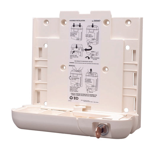 Sharps Container Bracket Plastic Wall Mount Locking - 305447