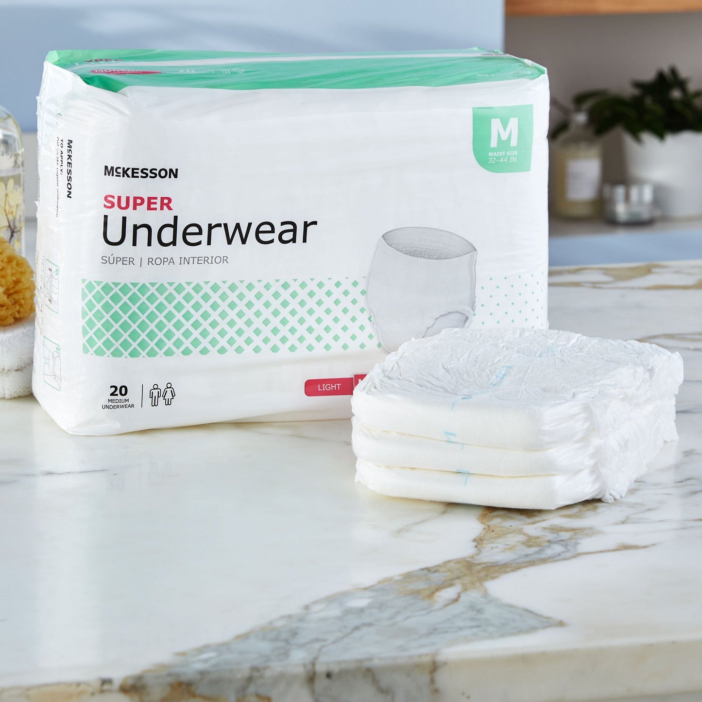 McKesson Super Moderate Absorbency Incontinence Underwear, Medium UW33844
