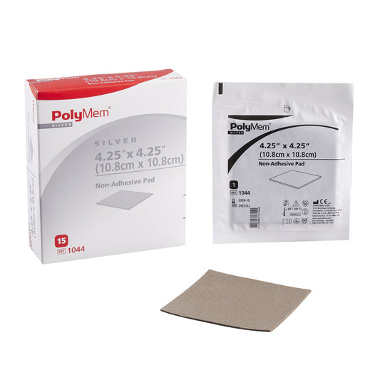 Silver Foam Dressing PolyMem® Silver 4-1/4 X 4-1/4 Inch Square Sterile - 1044