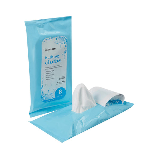 Rinse-Free Bath Wipe McKesson Soft Pack Scented 8 Count - 16-7900