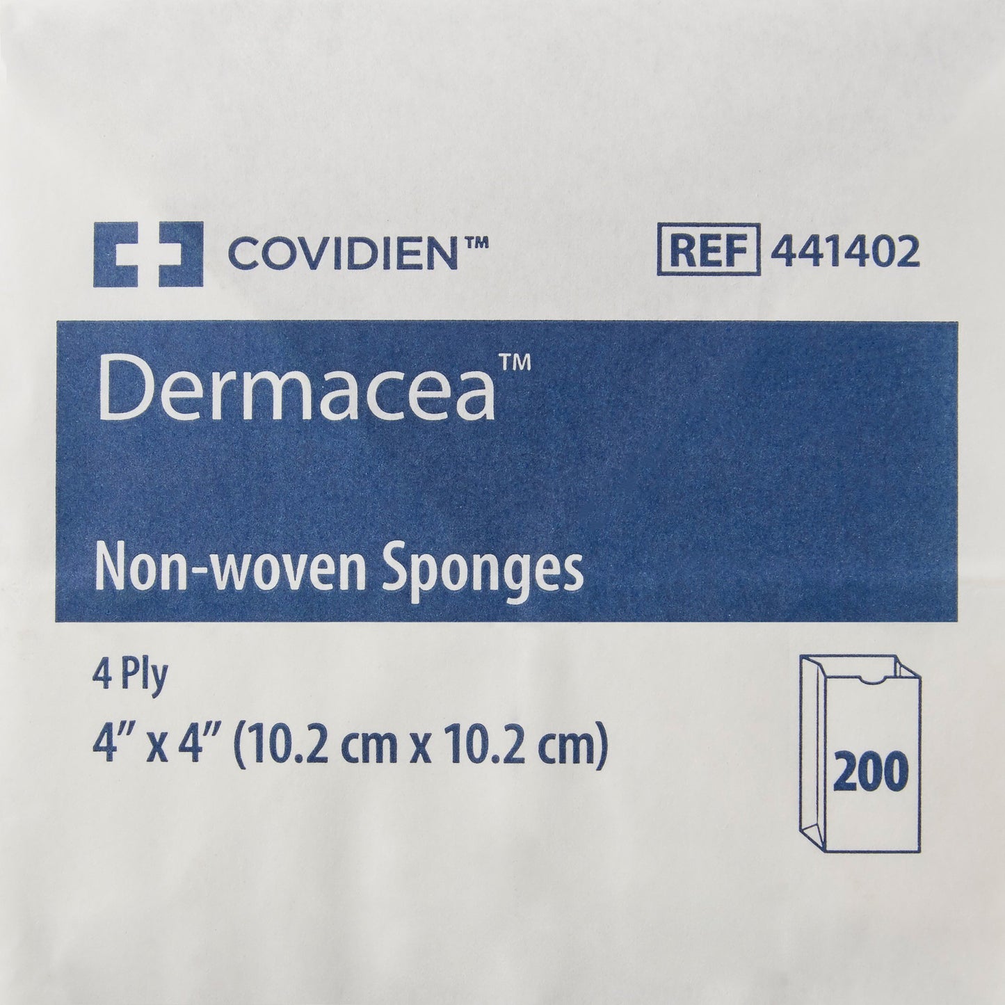 Dermacea™ Nonwoven Sponge, 4 x 4 Inch, 4-Ply 441402