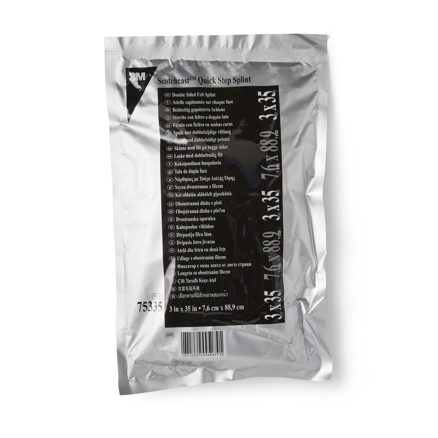 3M™ Scotchcast™ Quick Step Double Sided Felt Padded Splint, 3 x 35 Inch 75335