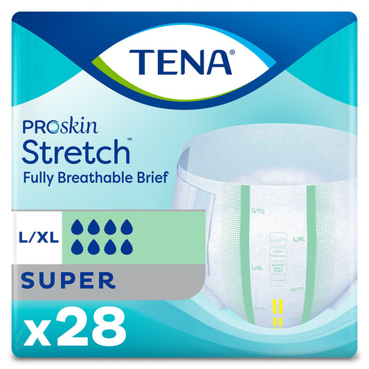 Unisex Adult Incontinence Brief TENA ProSkin Stretch™ Super Large / X-Large Disposable Heavy Absorbency - 67903