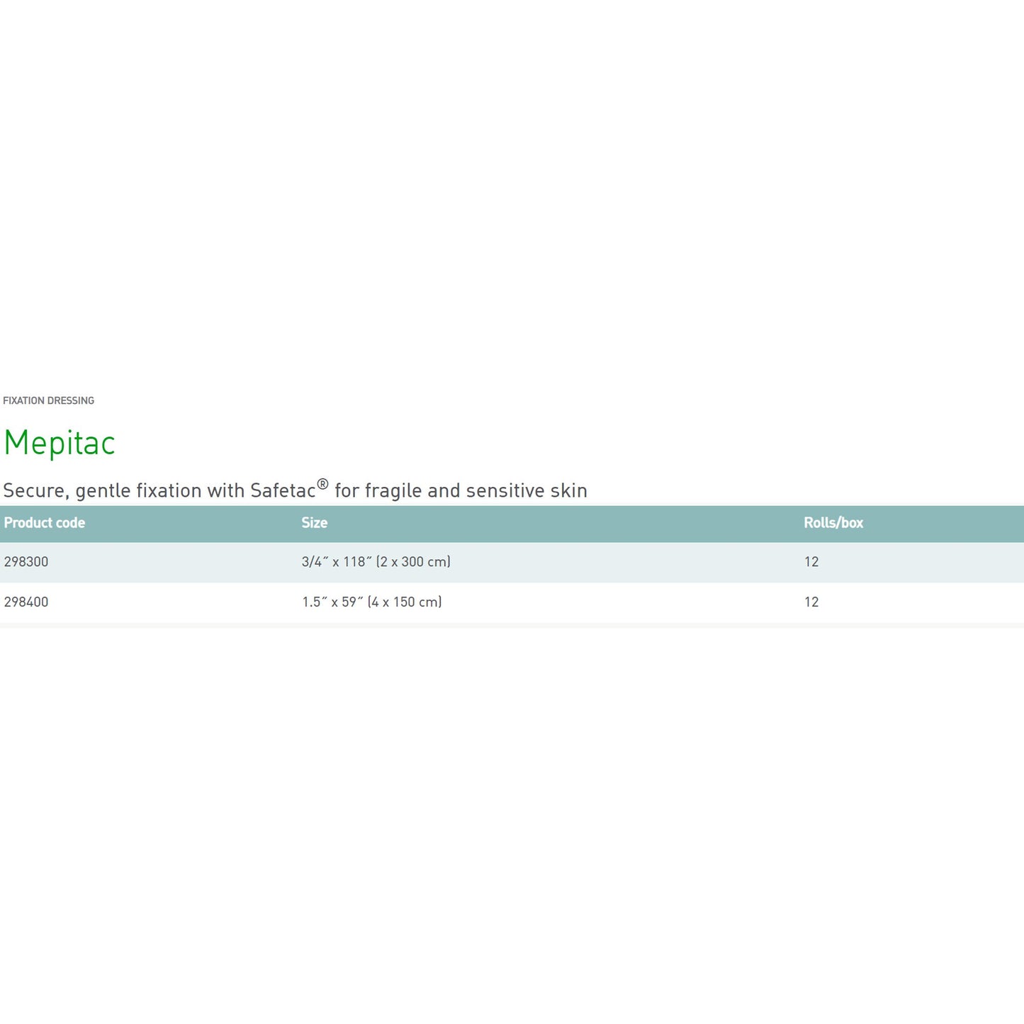 Mepitac® Silicone Medical Tape, 1-1/2 x 59 Inch, Tan 298400