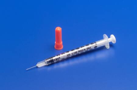 Standard Insulin Syringe with Needle Monoject™ 0.5 mL 1/2 Inch 29 Gauge NonSafety Regular Wall - 8881600350