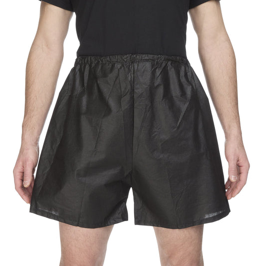 Exam Shorts Reflections™ Large / X-Large Black Spunbond Polypropylene Adult Disposable - 900532