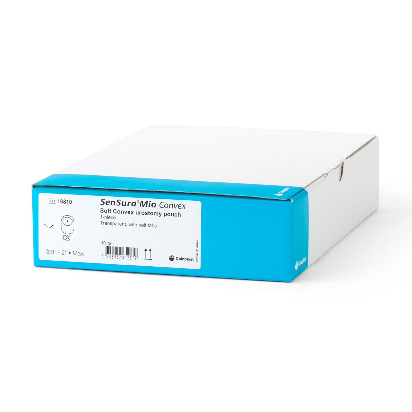 SenSura® Mio Convex Soft 1-Piece Transparent Urostomy Pouch, 10 – 50 mm Stomas 16810