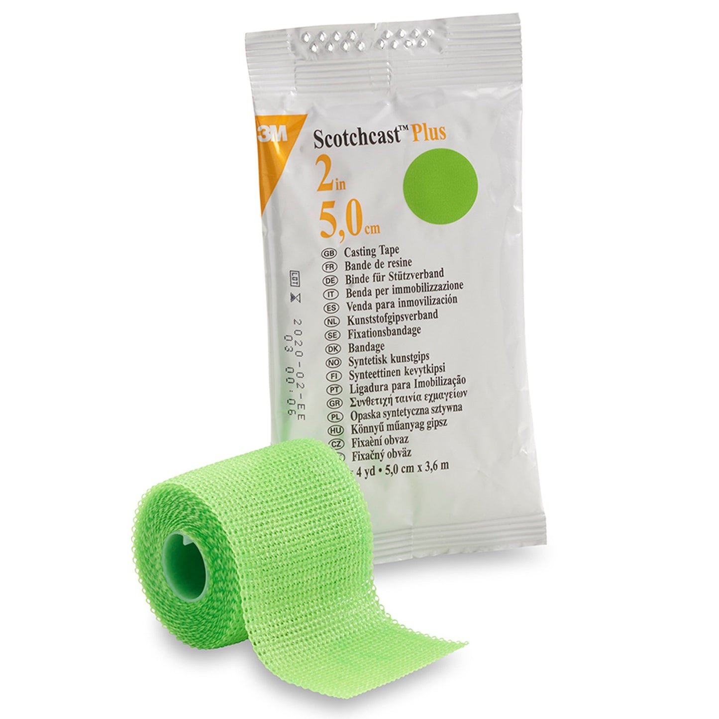 3M™ Scotchcast™ Plus Bright Green Cast Tape, 2 Inch x 4 Yard 82002V