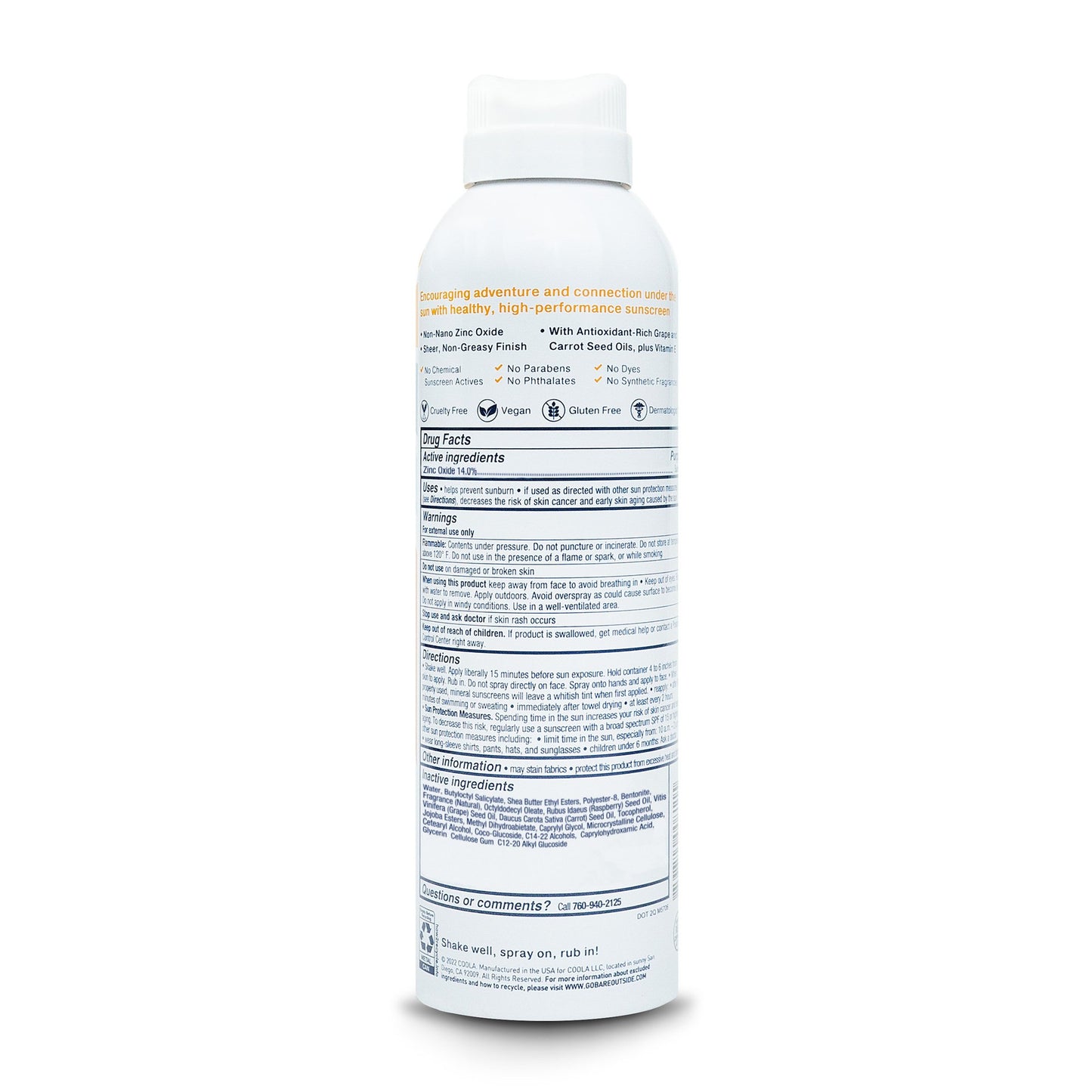 Sunscreen BARE Republic® Mineral SPF 30 Spray 6 oz. Aerosol Can BR10133