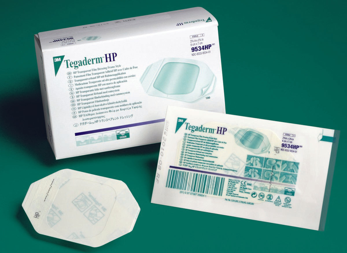 3M™ Tegaderm™ HP Transparent Film Dressing, 4 x 4¾ Inch Oval 9536HP