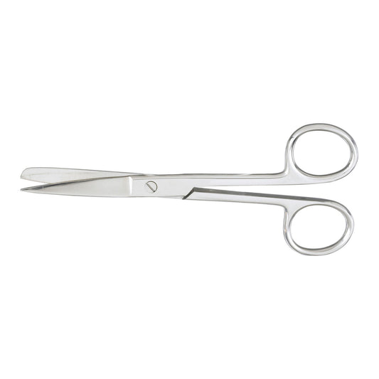 Operating Scissors McKesson 5-1/2 Inch Length Office Grade Stainless Steel Finger Ring Handle Straight Sharp Tip / Blunt Tip - 43-2-272