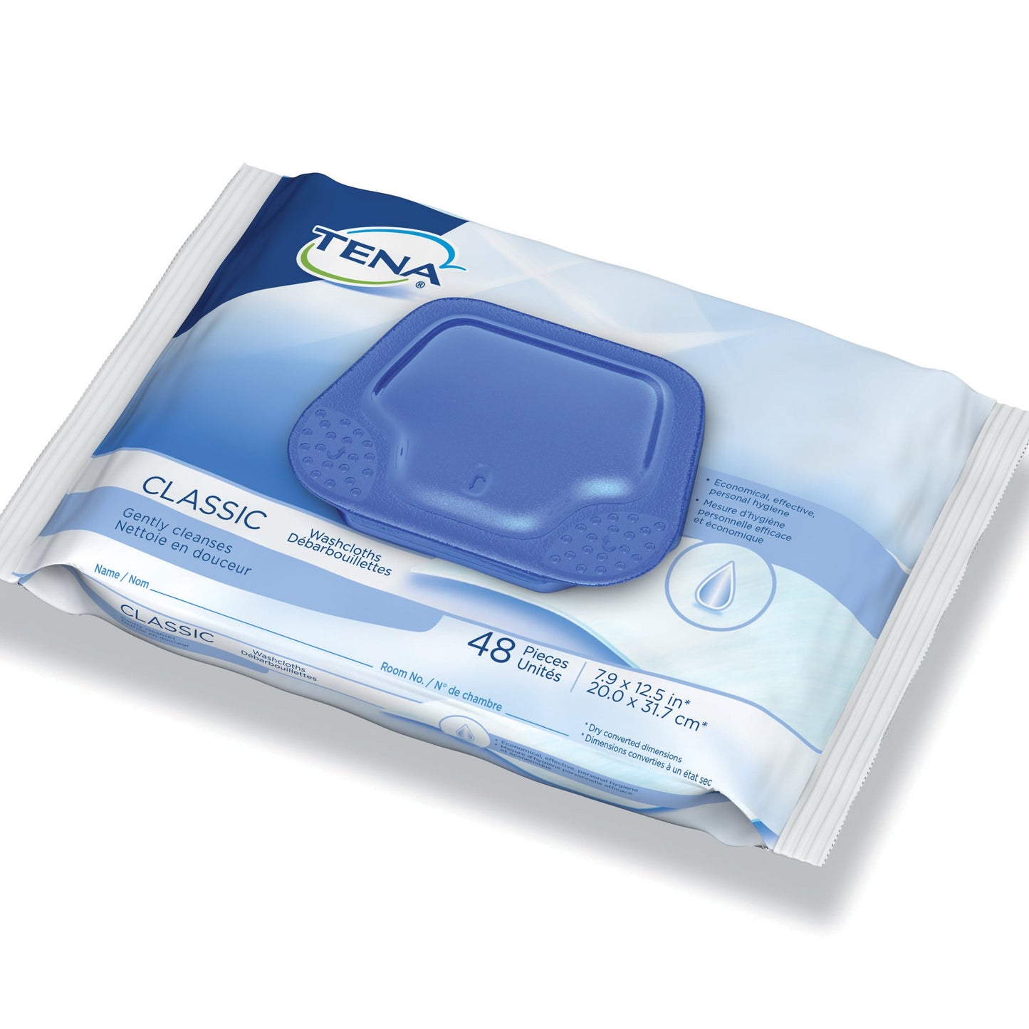 Tena® Classic Disposable Washcloth, Alcohol-Free, Scented, Regular Use 65724
