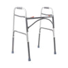 Bariatric Dual Release Folding Walker Adjustable Height McKesson Steel Frame 500 lbs. Weight Capacity 32-1/2 to 39 Inch Height - 146-10220-2