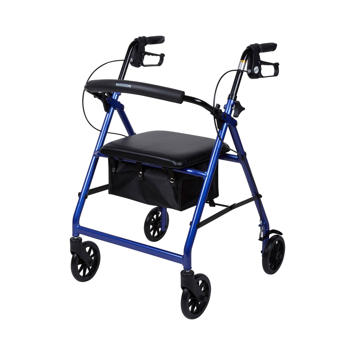 McKesson Folding Aluminum Four-Wheel Rollator, Blue 146-R726BL