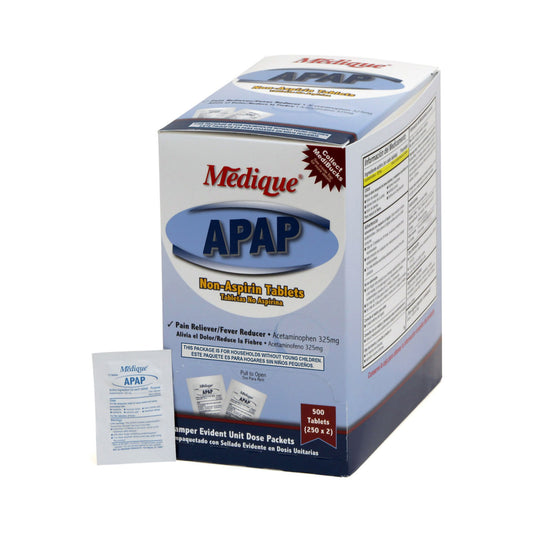Pain Relief Medique® 325 mg Strength Acetaminophen Unit Dose Tablet 250 per Box - 14513