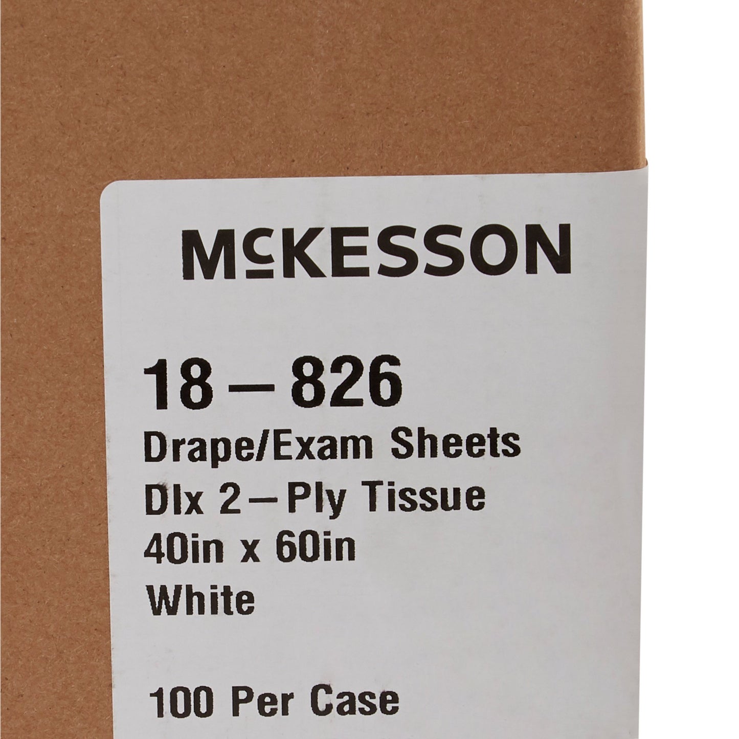 McKesson Nonsterile Physical Exam Drape, 40 x 60 Inch 18-826