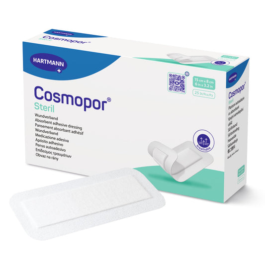 Island Dressing Cosmopor® Steril 3-1/5 X 6 Inch Rectangle Sterile Water Resistant Backing - 900808