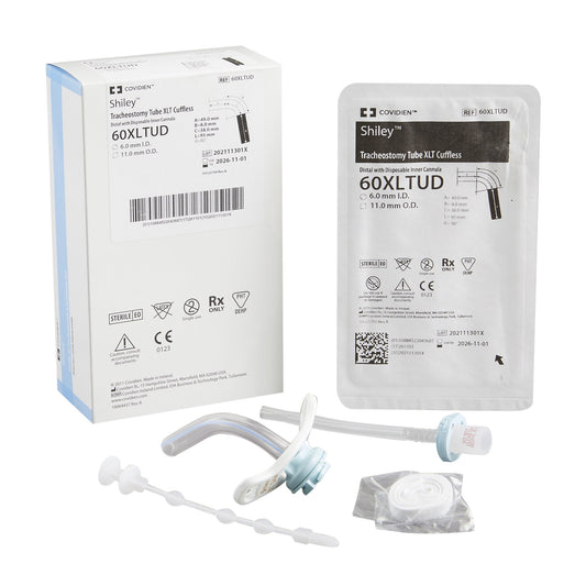 Uncuffed Tracheostomy Tube Shiley™ XLT Disposable IC Size 6.0 Adult - 60XLTUD