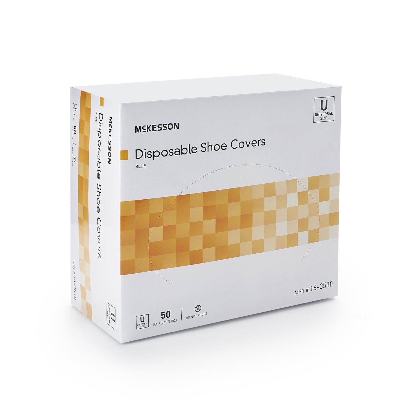 McKesson Shoe Cover, One Size Fits Most Shoe, High, Non-Skid Sole, Blue 16-3510