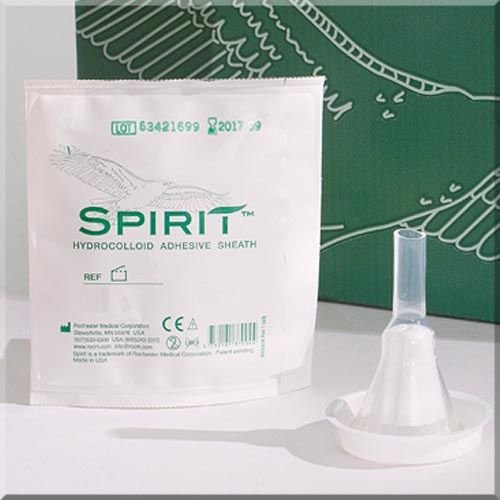 Male External Catheter Spirit™1 Self-Adhesive Seal Hydrocolloid Silicone Medium - 35102
