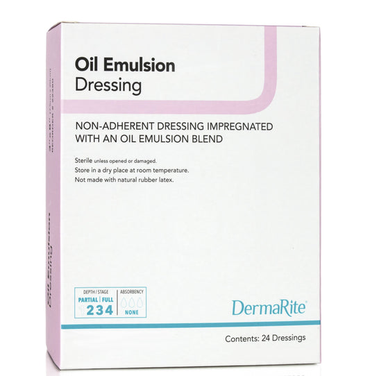 DermaRite® Oil Emulsion Impregnated Dressing, 3 x 3 Inch 22330