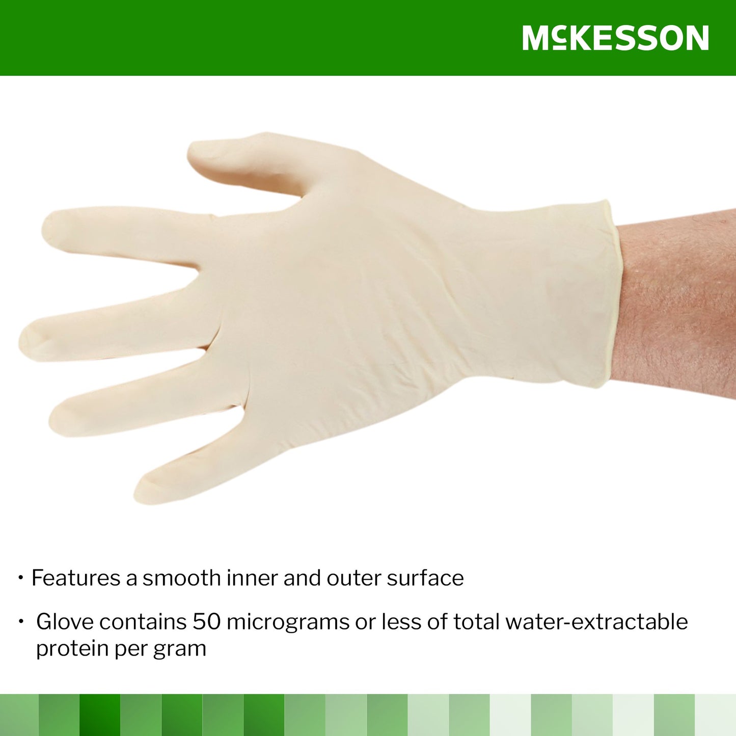 McKesson Confiderm® Latex Exam Glove, Medium, Ivory 14-316