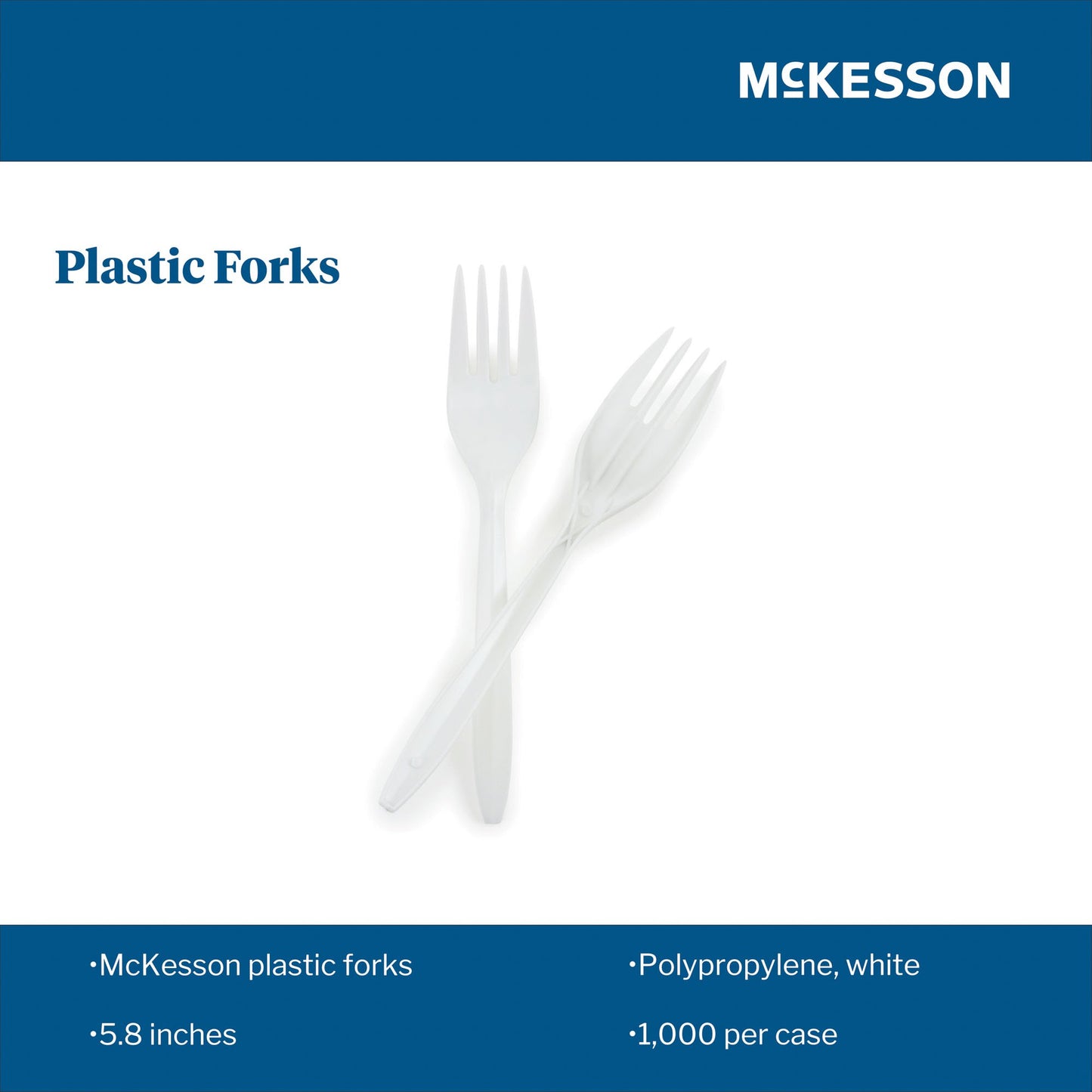 McKesson Polypropylene Fork, White 16-4595