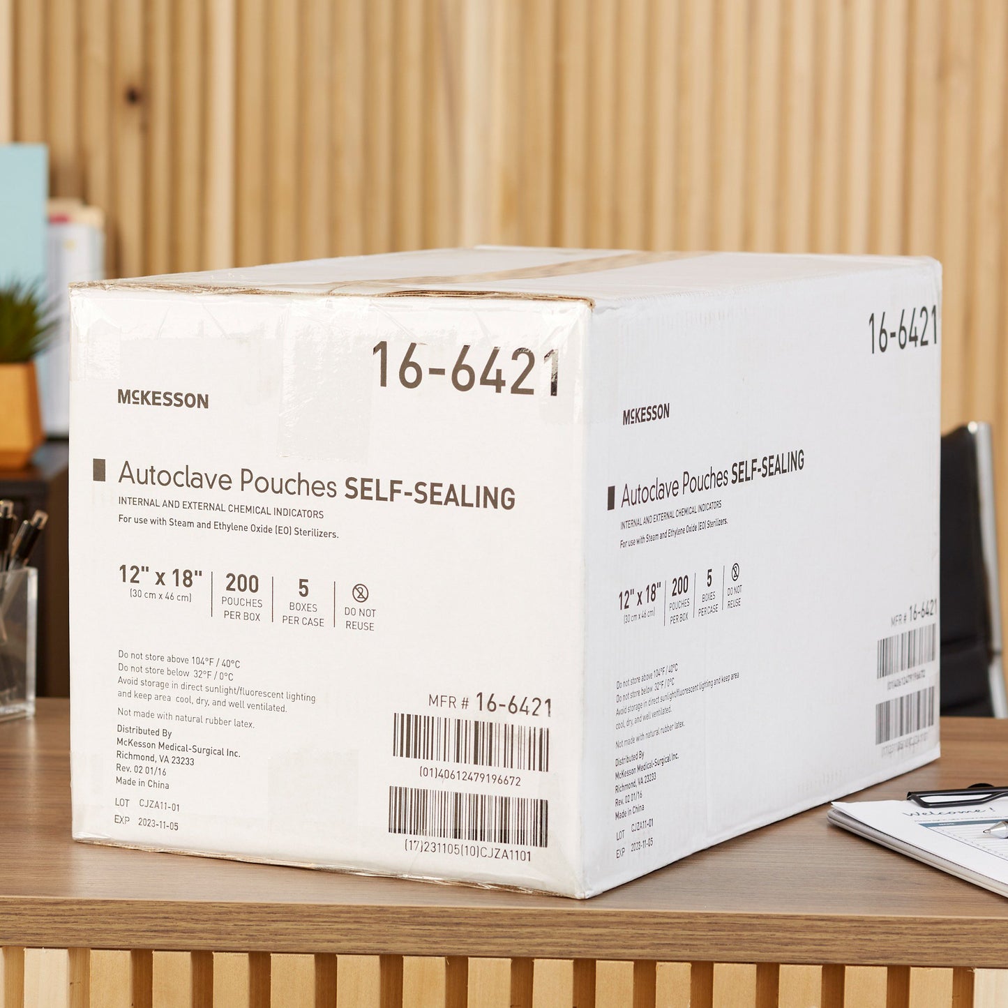 McKesson Sterilization Pouch, 12 x 18 Inch 16-6421