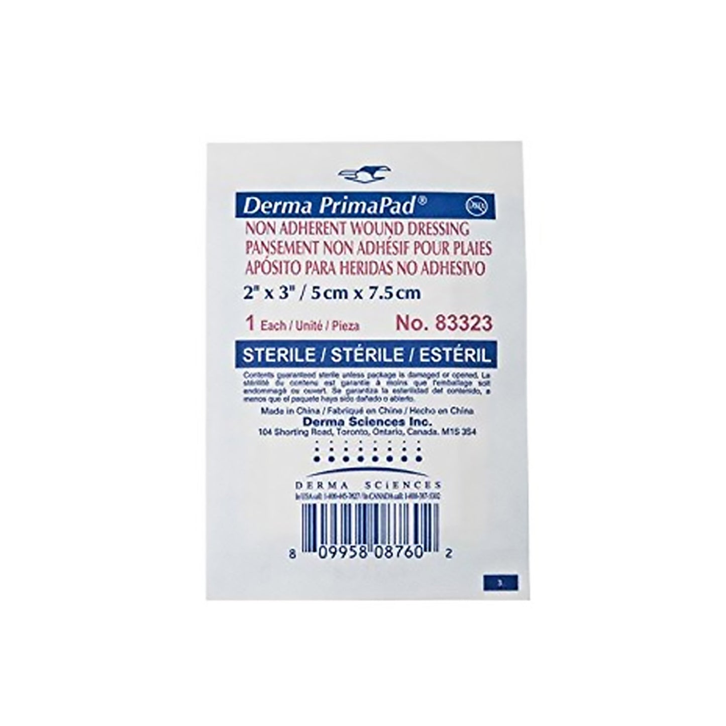 Non-Adherent Dressing Primapad® 2 X 3 Inch 1-Ply Sterile 100 per Pack - 83323