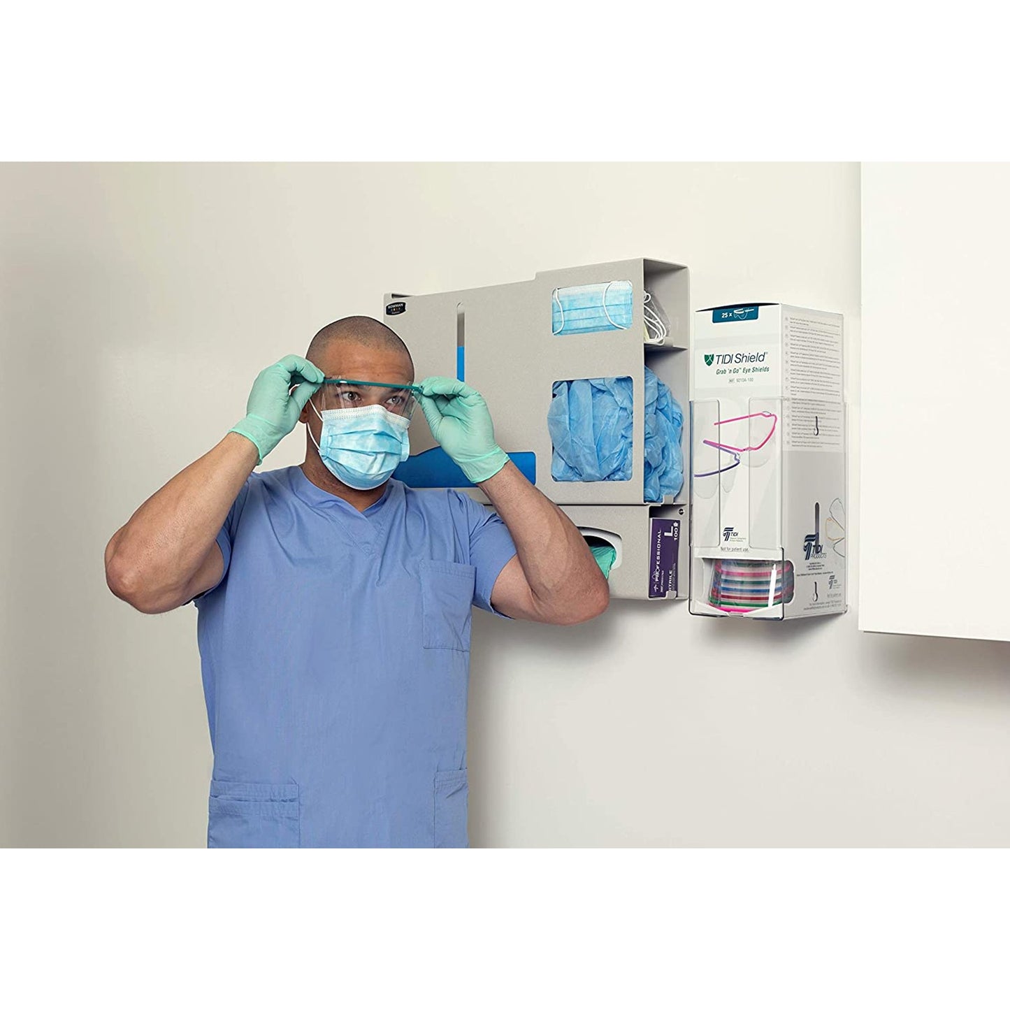 TIDIShield® Grab 'n Go™ Eye Shields with Dispenser 9210A-100