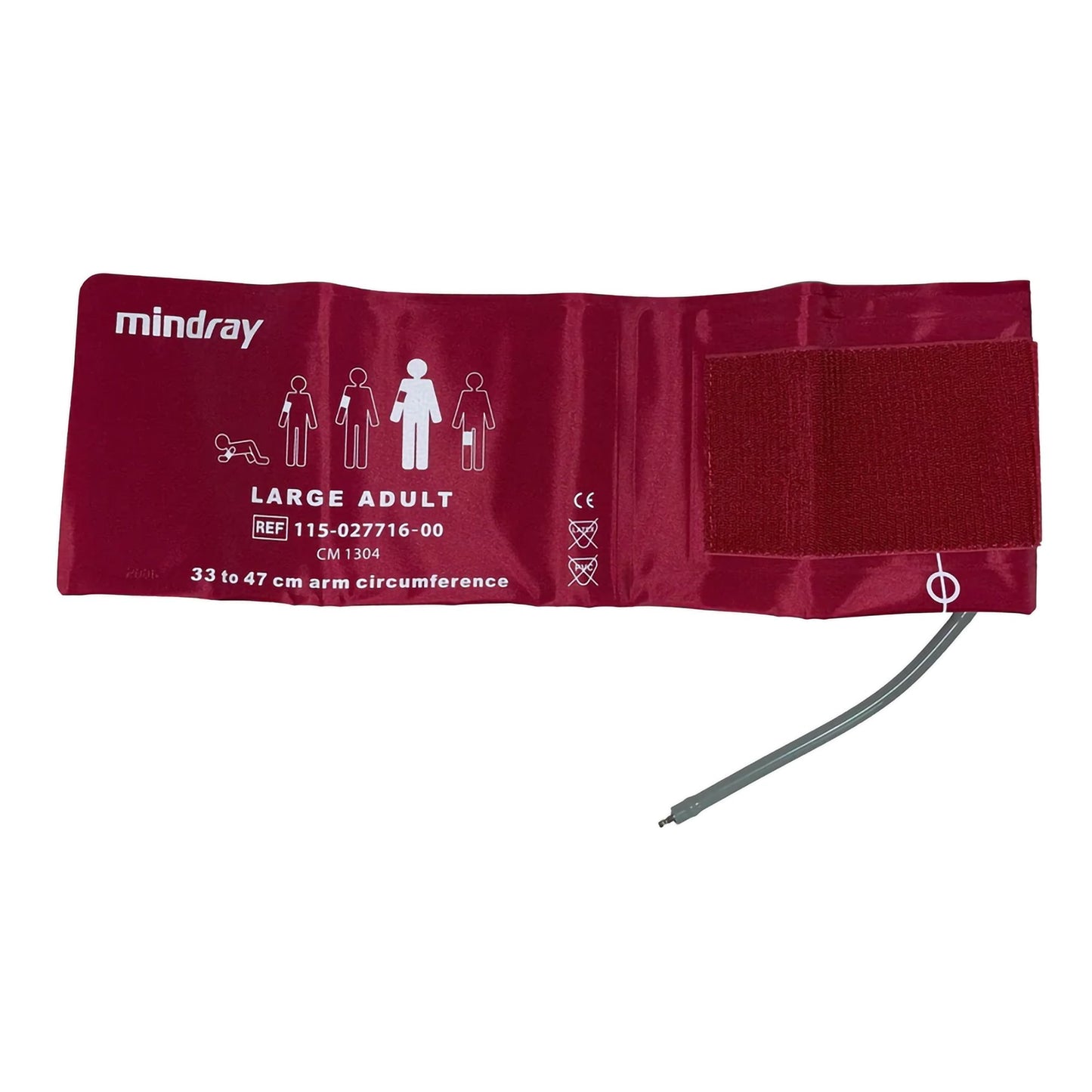 Reusable Blood Pressure Cuff Mindray™ 33 to 47 cm Arm Nylon Cuff Large Adult Cuff - 115-027716-00