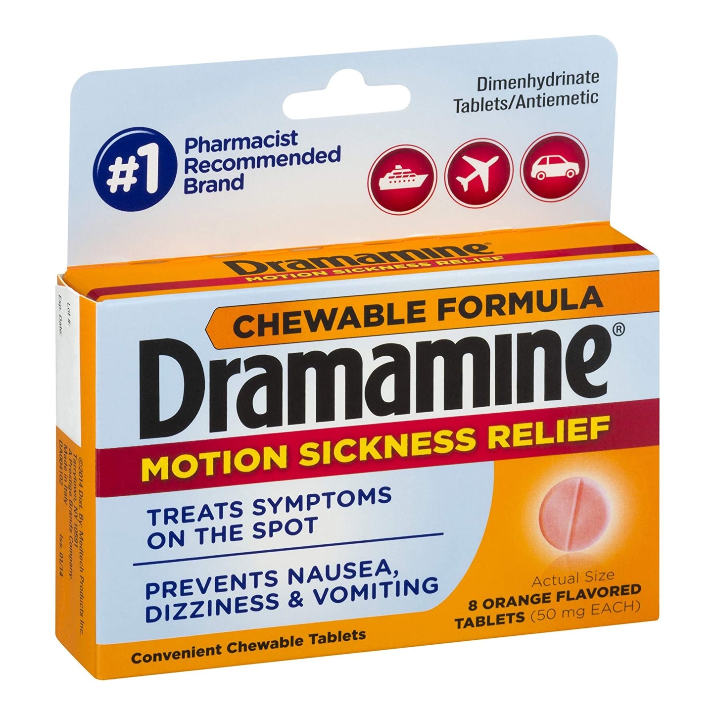 Dramamine® Motion Sickness Antiemetic Dual Action Chewable Tablets Orange 83124800200