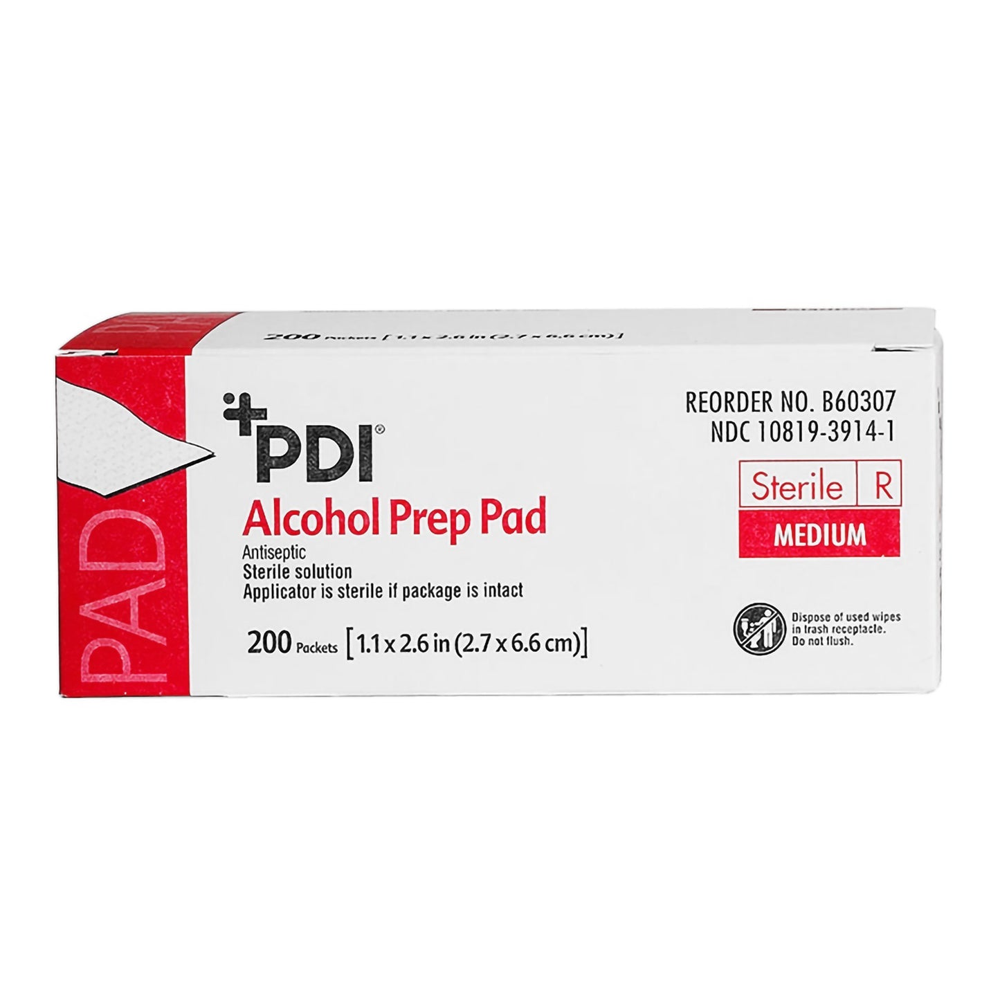 PDI® Alcohol Prep Pad, 2 x 2 Inch B60307