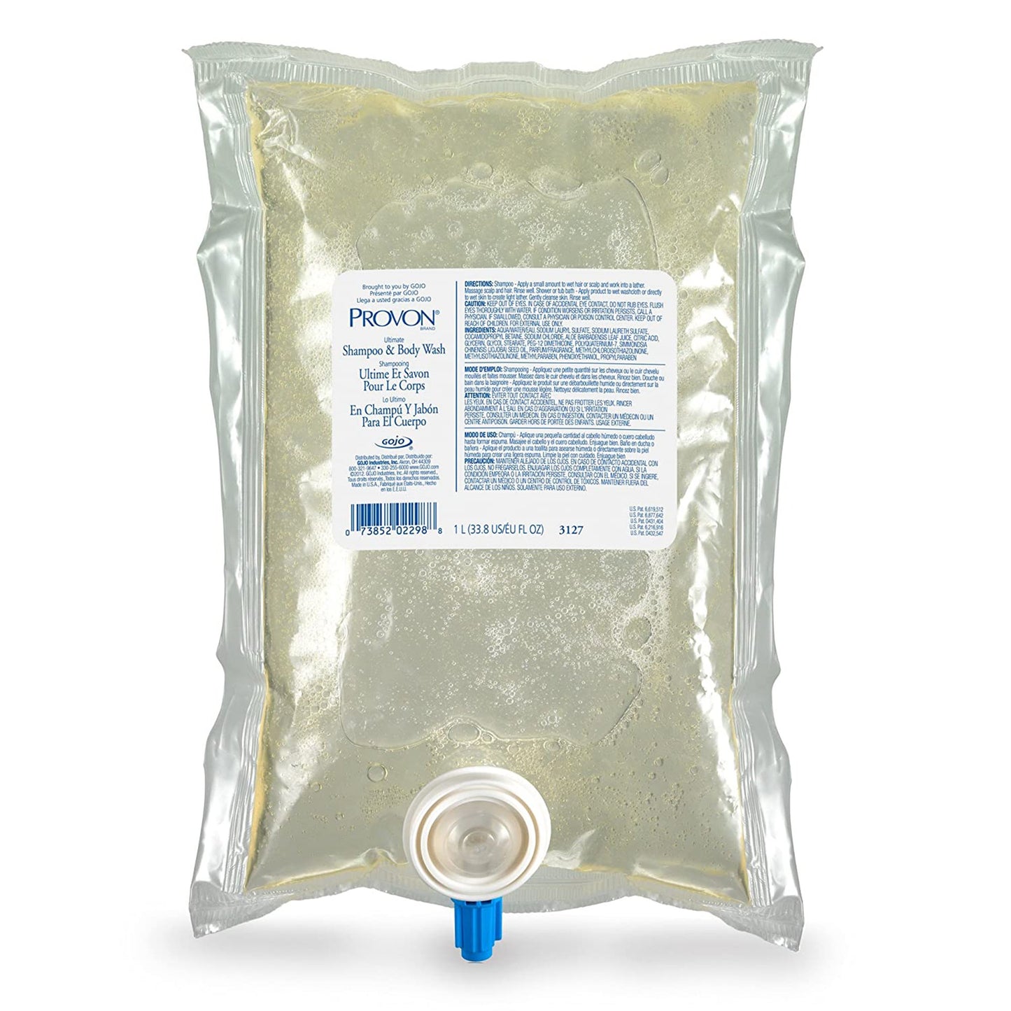 Shampoo and Body Wash PROVON® 1,000 mL Dispenser Refill Bag Light Herbal Scent - 3127-08