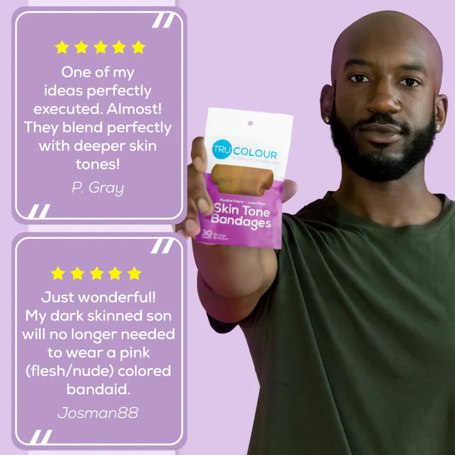 TruColour® Dark Brown Adhesive Strip, 1 x 3 Inch TCB-141