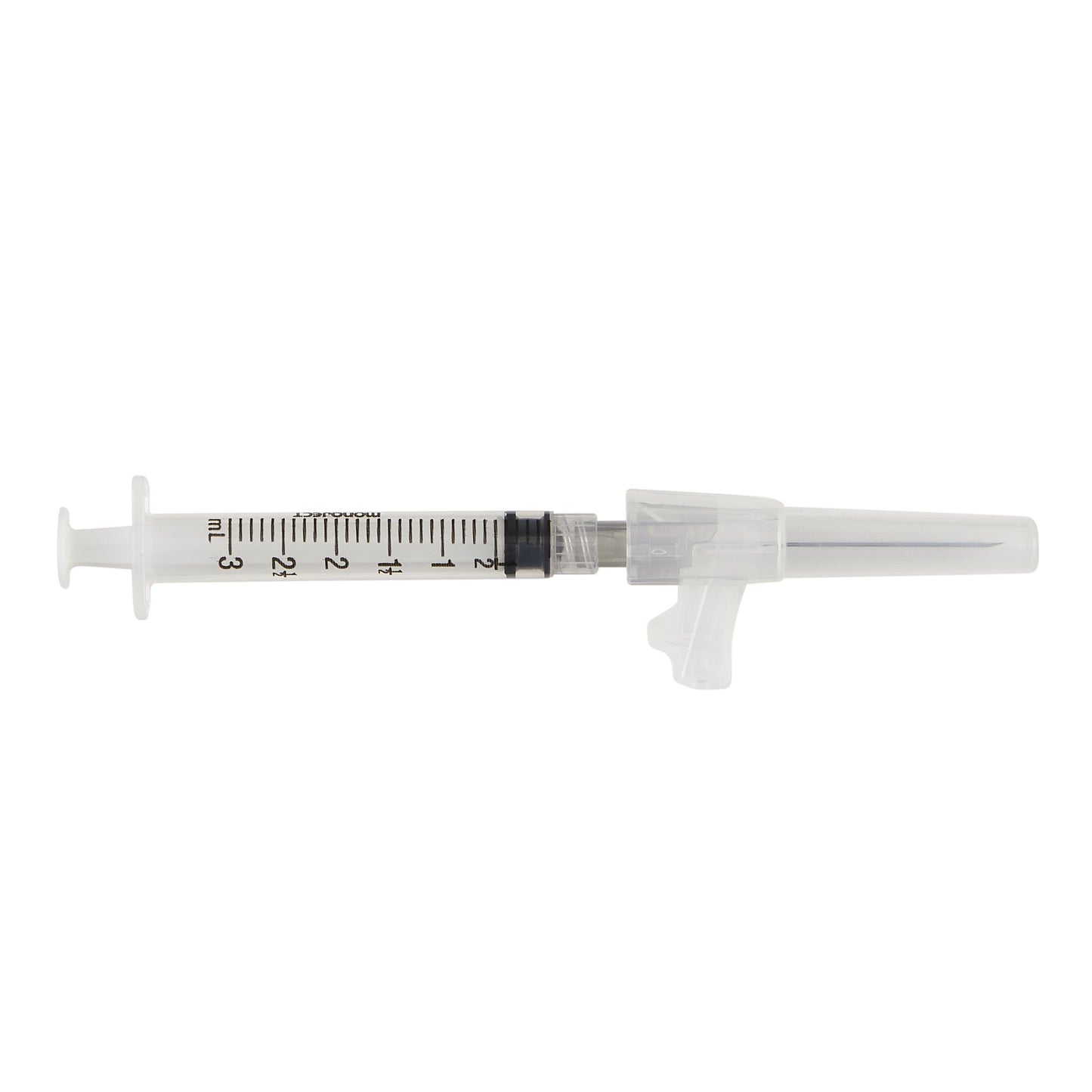 Safety Hypodermic Syringe with Needle Magellan™ 3 mL 1-1/2 Inch 22 Gauge Sliding Safety Needle Regular Wall - 8881833215