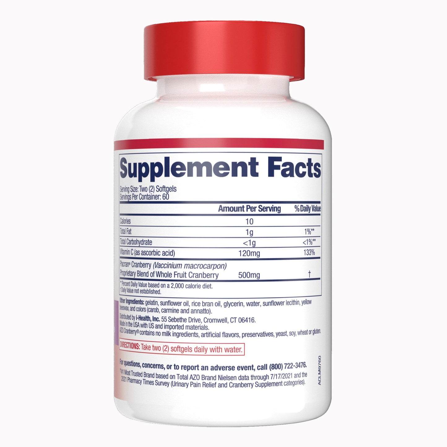 Urinary Tract Health Dietary Supplement AZO® Softgel 120 per Bottle 787651760230