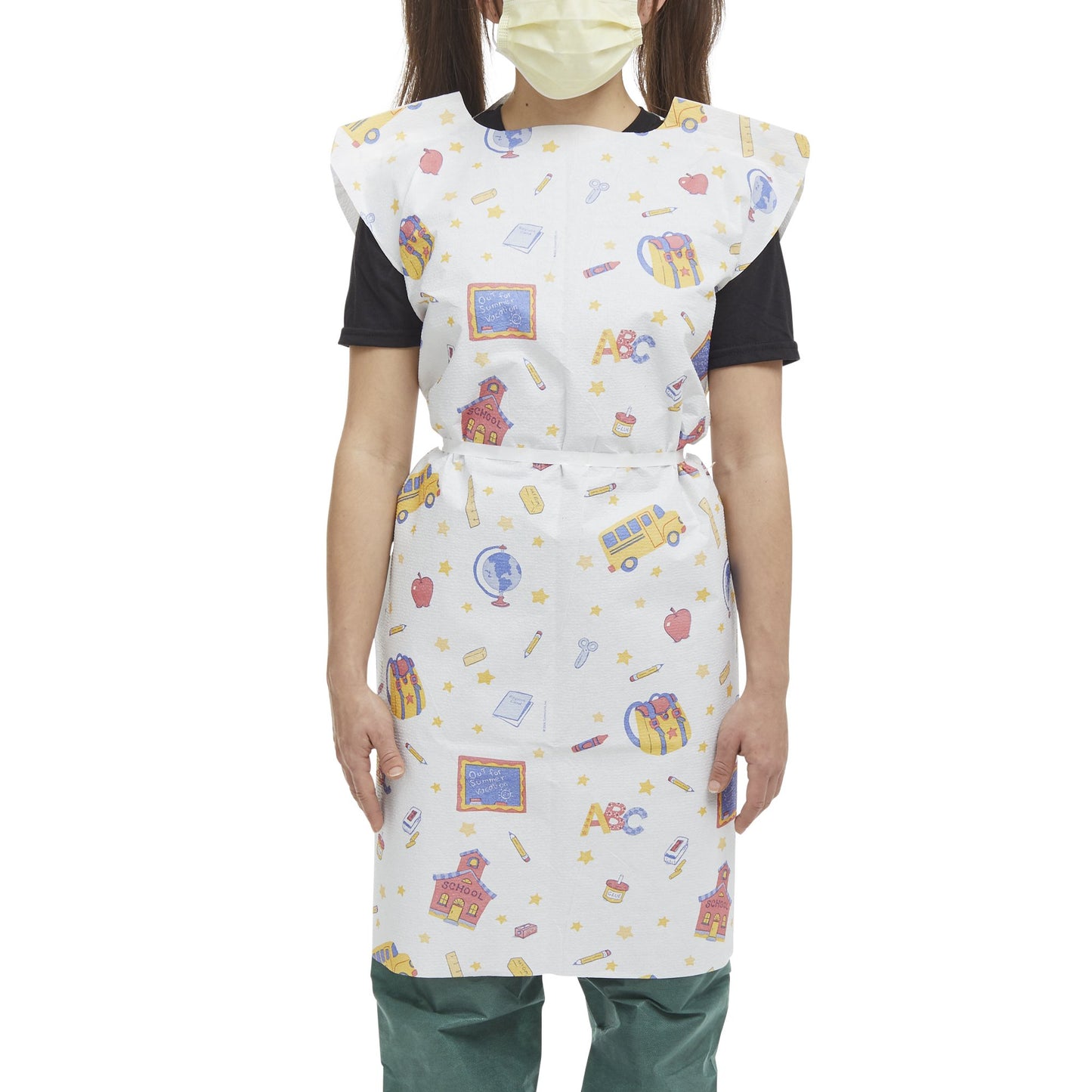 Patient Exam Gown McKesson Child Size Kid Design (Schooltime Print) Disposable - 981836