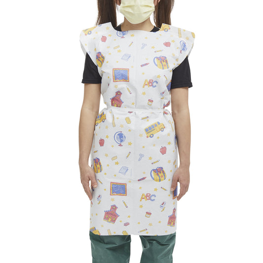 Patient Exam Gown McKesson Child Size Kid Design (Schooltime Print) Disposable - 981836