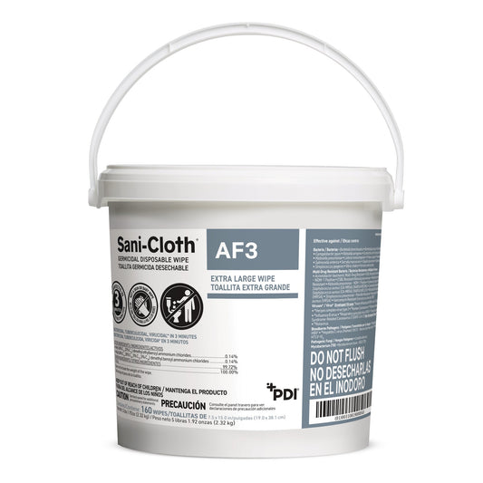 Surface Disinfectant Cleaner Sani-Cloth® AF3 Premoistened Germicidal Manual Pull Wipe 160 Count Pail Mild Scent NonSterile - P1450P