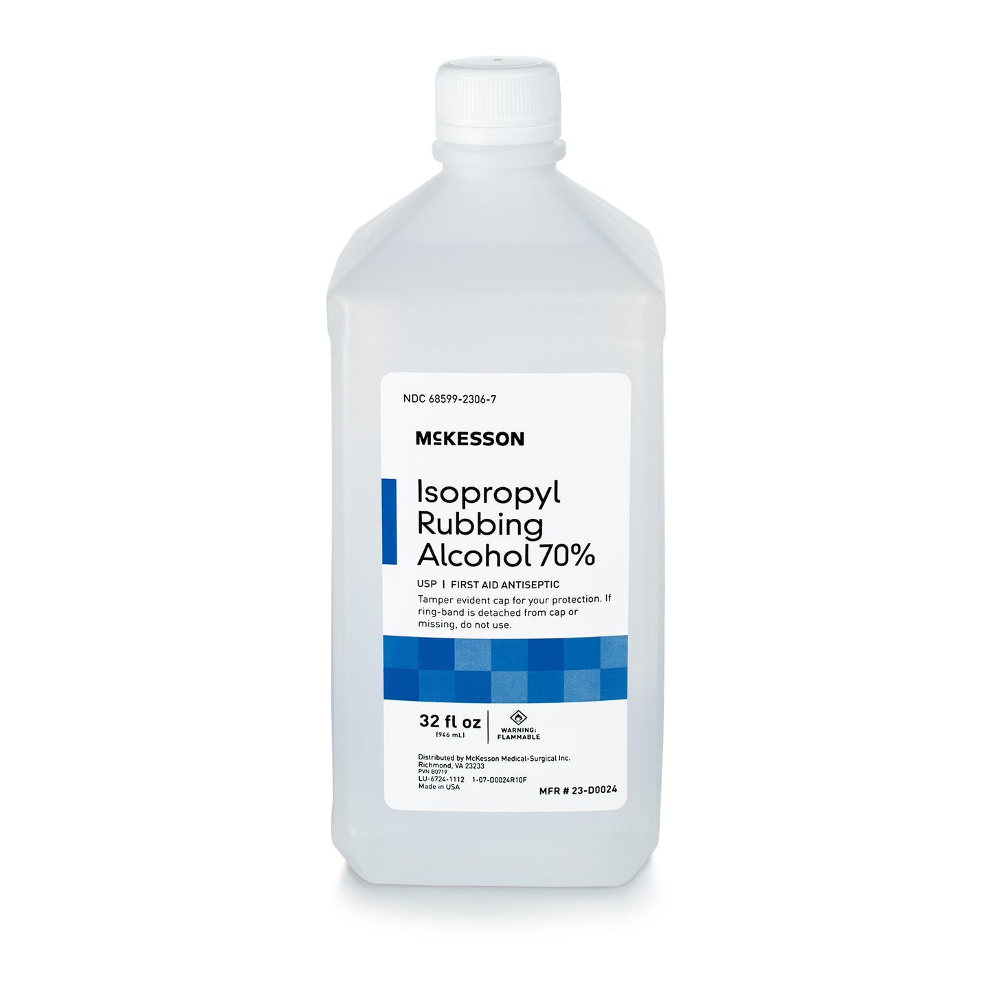 McKesson Isopropyl Alcohol Antiseptic, 32-ounce bottle 23-D0024